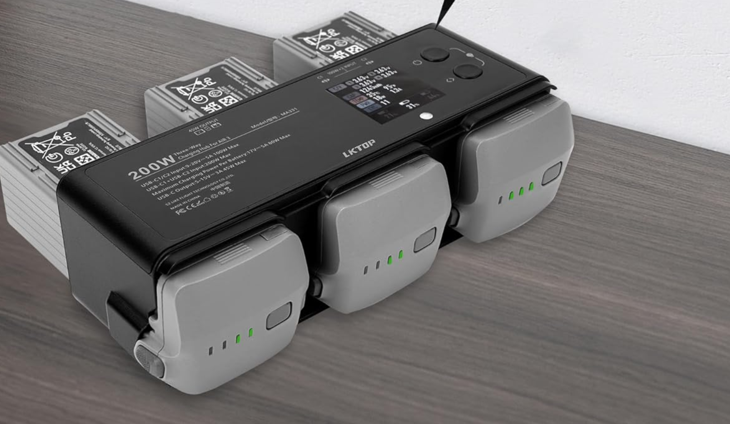 LKTOP Launches 200W Fast Charger Hub for DJI Air 3 Series Drones-Chargerlab