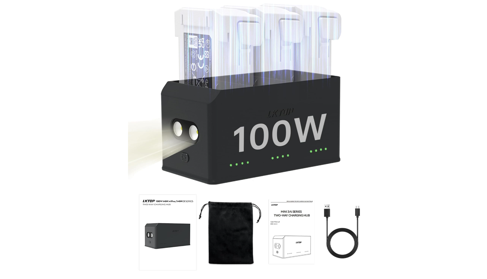 LKTOP Reveals 100W Dual-Direction Charging Manager for Mini 4 Pro and Mini 3 Series-Chargerlab
