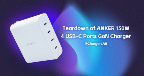 Teardown of ANKER 150W 4 USB-C Ports GaN Charger