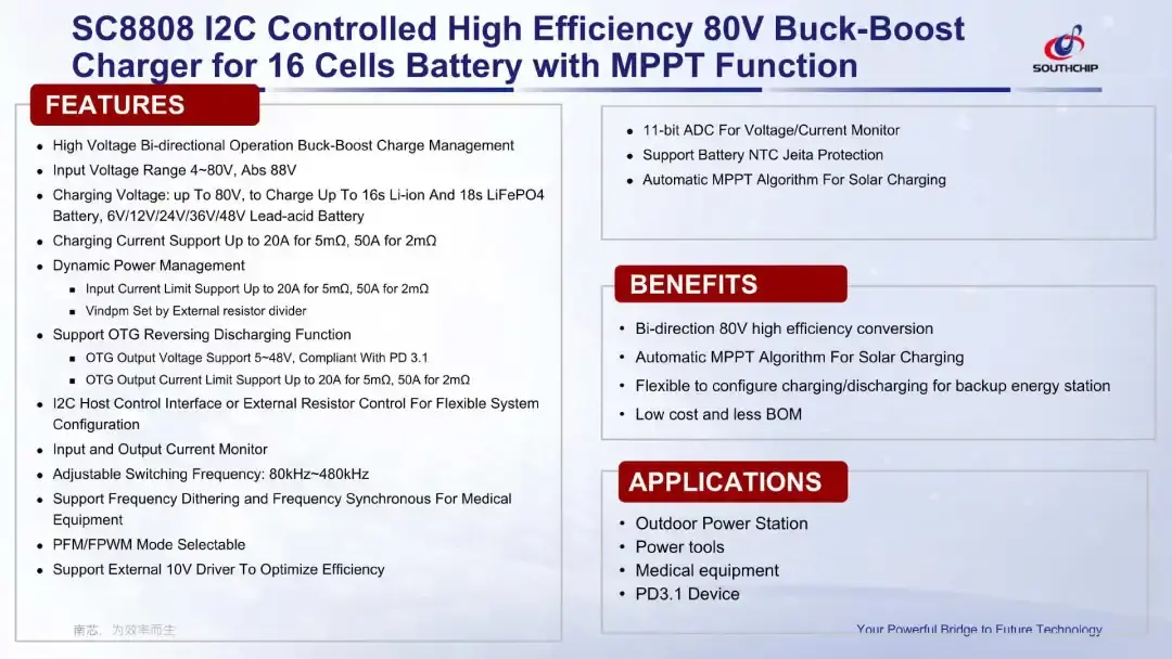 SouthChip SC8808: High-Efficiency Charging Chip for Energy Storage